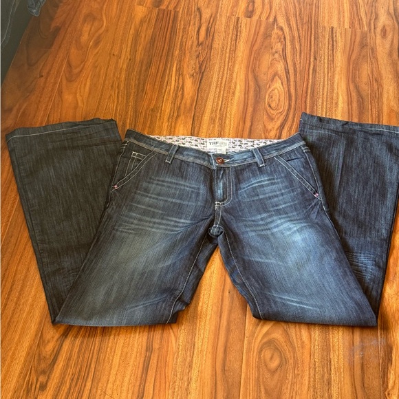 Women Zara TRF Denim Rules blue jeans size 8 preowned - Picture 4 of 16